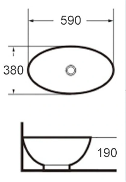 Раковина Grossman 59 см накладная GR-3022