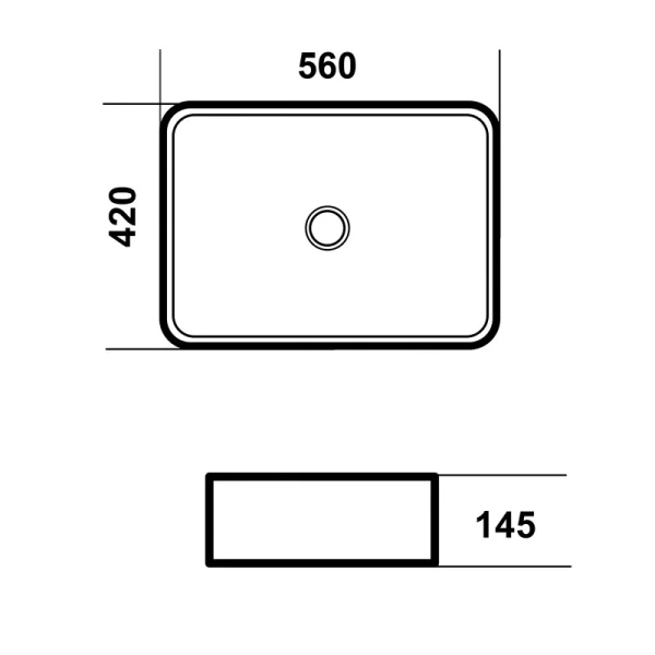 Раковина Grossman Falcon 56 см белая GR-3054
