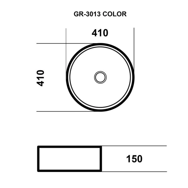 Раковина Grossman GR-3013 40 см накладная