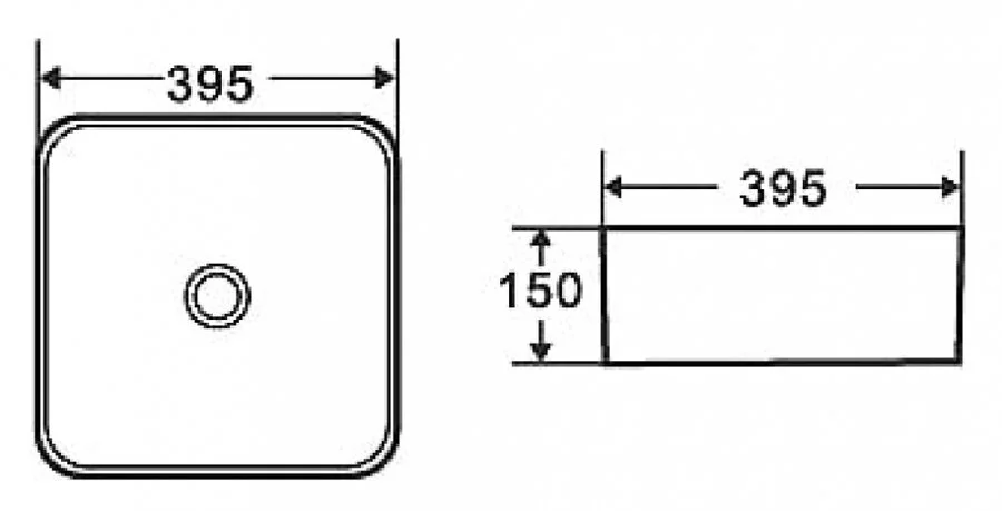 Раковина Grossman GR-3026 39,5 см накладная