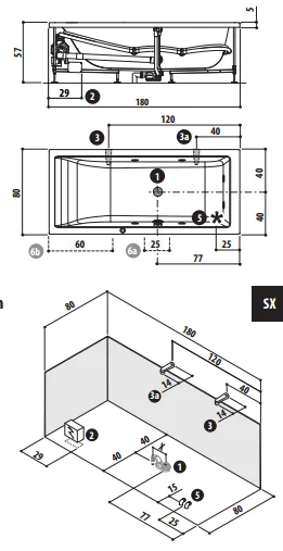 Раковина Ceramalux N 40 см для ванной 9443