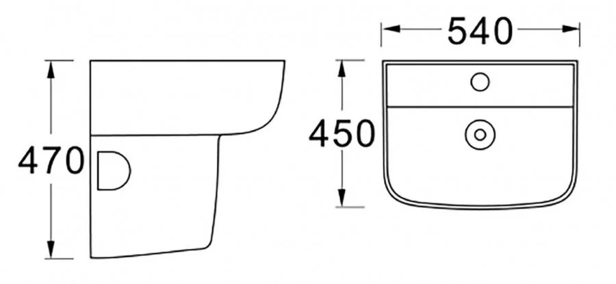 Раковина Акватек 54 см белая AQ5430-00