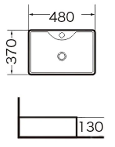 Раковина Grossman 48 см прямоугольная GR-3017