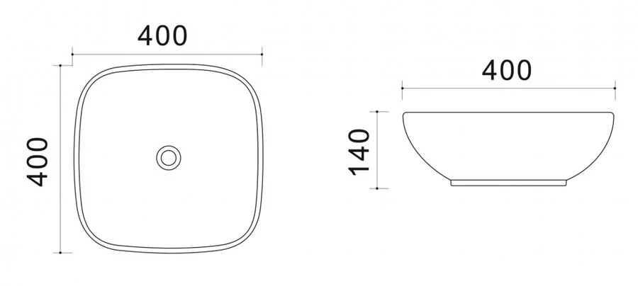 Раковина Azario 40 см белая AZ41016