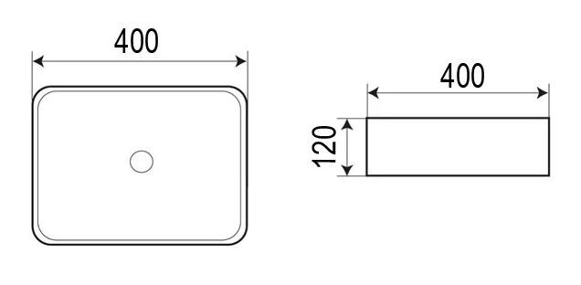 Раковина Azario 40 см накладная AZ-4322