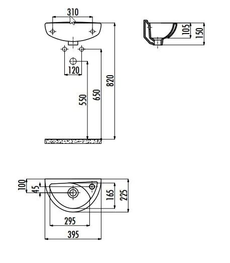 Раковина Creavit Trend 40 см белая TP040-00CB00E-0000