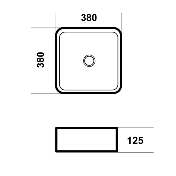 Раковина Grossman Falcon 38 см белая GR-3055