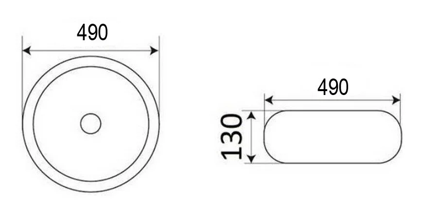 Раковина Azario 49 см круглая AZ-3010