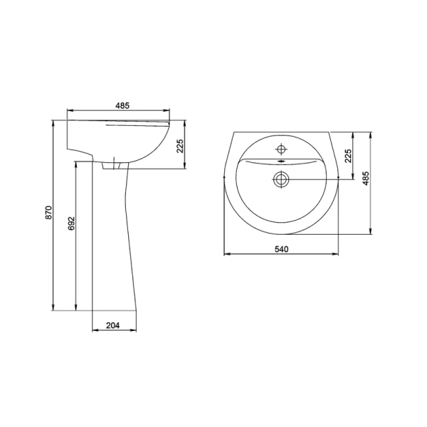 Раковина Santeri Соната 54 см голубой 131112S0611B0
