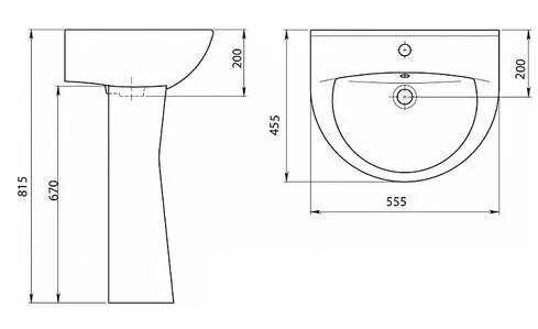 Раковина Santeri Виктория 56 см белая 131116S0011B0